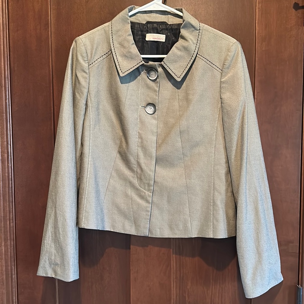 Apriori blazer big button gray size 8